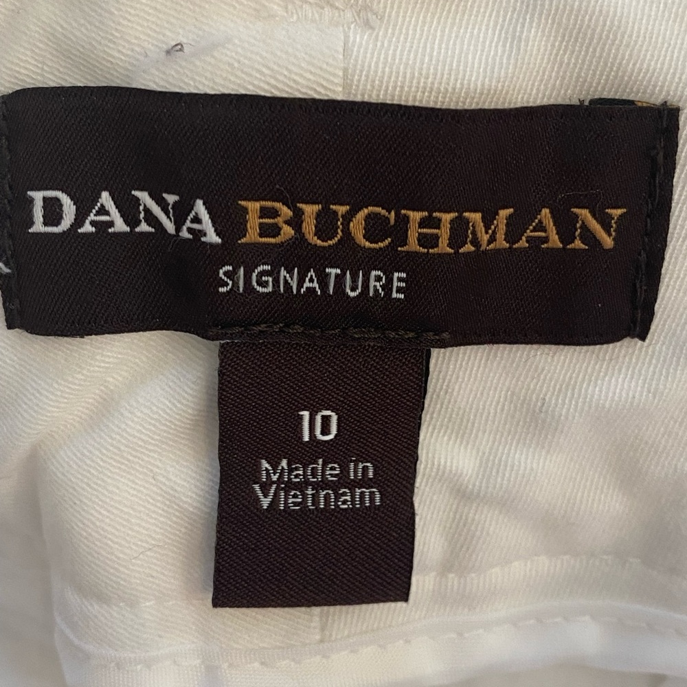 Dana Buchman Signature Womens White Cotton Shorts w Stretch/Side Pockets/Size 10 - Picture 7 of 10